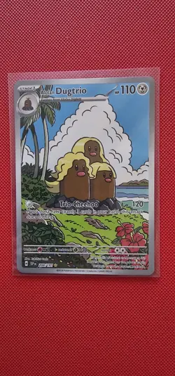 Pokemon TCG Alolan Dugtrio Card 208/191 Surging Sparks Illustration Rare NM - Image 1