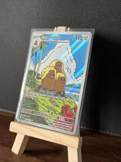 Pokemon TCG Alolan Dugtrio Illustration Card Surging Sparks 208/191 NM - Image 2
