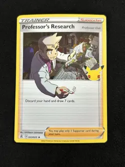 Professor's Research 023/025 Holo Rare Celebrations Pokemon Card - Image 1