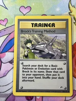 BROCK'S TRAINING METHOD 106/132 Gym Heroes Uncommon Pokemon 2000 Card - LP - Image 1