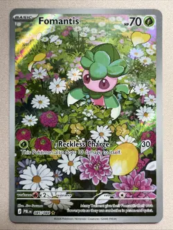 Pokemon Card - Fomantis - Illustration Art Rare (085/084) PBL Pitch Black NM - Image 1