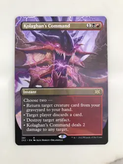 Kolaghan's Command Extended Borderless MTG Magic Gathering Card NM Near Mint 2X2 - Image 1