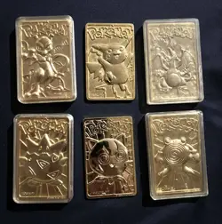 Pokemon Burger King BK 1999 23K Gold Card Complete Set Pikachu Charizard Mewtwo - Image 1