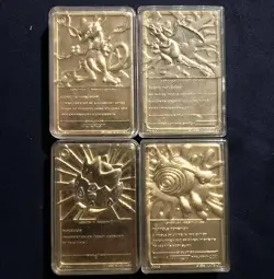 Pokemon Burger King BK 1999 23K Gold Card Complete Set Pikachu Charizard Mewtwo - Image 4