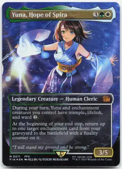 Yuna, Hope of Spira Borderless Chocobo Track Foil - 571 Final Fantasy Mythic NM - Image 1