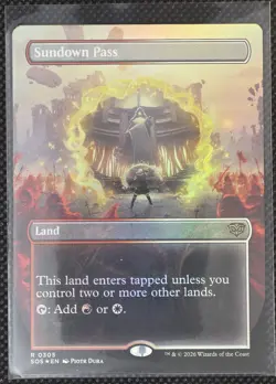 Sundown Pass - Foil - Borderless Secrets of Strixhaven MTG - Image 1