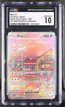 CGC 10 Mew ex 053 Black Star Promo 2023 151 UPC SVP Pokemon Card TCG - Image 1