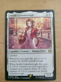 Aerith Gainsborough MTG Final Fantasy NM Rare 0004 Human Cleric Creature MINT!! - Image 1