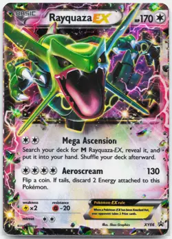 Rayquaza EX - XY66 Black Star Promo MISCUT ERROR Pokemon - MP/HP - Image 1