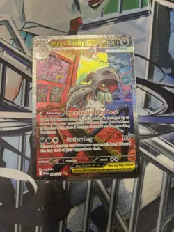 Mega Scrafty EX 285/217 Full Art Ultra Rare Holo Ascended Heroes Pokemon Card - Image 1