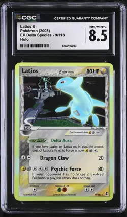 CGC 8.5 NM/MINT+ Latios 9/113 EX Delta Species Holo Pokemon Card - Image 1