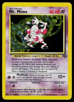 Pokemon Card - Mr. Mime Jungle 6/64 Unlimited Holo Rare - Image 1