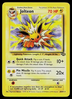 Pokemon Card - Jolteon Jungle 20/64 Unlimited Rare - Image 1