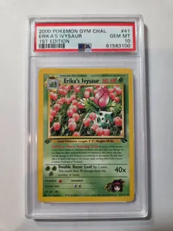 2000 POKEMON GYM CHALLENGE 1ST ED #41 ERIKA'S IVYSAUR PSA 10 - Image 1