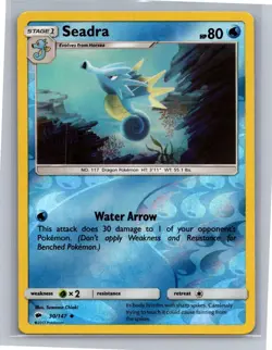 Seadra 30/147 Uncommon Burning Shadows Pokemon Reverse Holo Lightly Played - Image 1