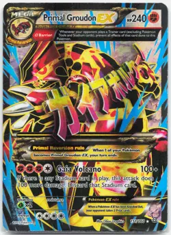 Primal Groudon EX Omega - 151/160 Primal Clash Full Art Pokemon - HP - Image 1