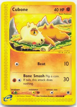 Cubone - 103/165 Expedition e-Reader Pokemon - NM/LP - Image 1