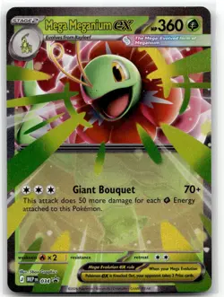 Mega Meganium ex 034 Promo ME: Mega Evolution Promo Pokemon Holo NM/M - Image 1