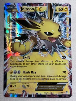 Pokemon Card - Jolteon EX - Holo Ultra Rare (28/83) XY Generations *LP* - Image 1