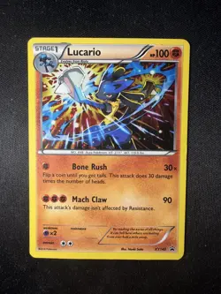 Pokemon Lucario XY140 Cosmos Holo Black Star Promo MP - Image 1