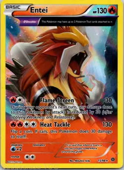 Entei 15/98 Holo Rare Ancient Origins Pokemon Holo MP - Image 1