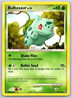 Bulbasaur 77/132 Common Secret Wonders Pokemon MP - Image 1