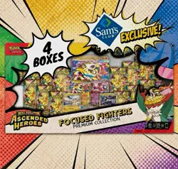 Sam's Club Pokemon Ascended Heroes Focused Fighters Premium Collection 4 Boxes - Image 1