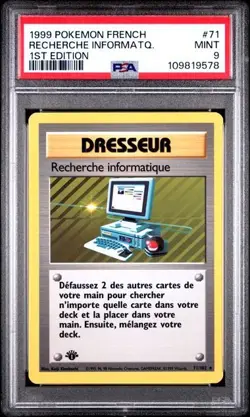 1999 POKEMON FRENCH #71 RECHERCHE INFORMATQ 1ST EDITION COMPUTER SEARCH - Image 1