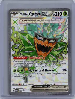 TEAL MASK OGERPON EX 166 HOLO ULTRA RARE SCARLET & VIOLET PROMO NM - Image 1