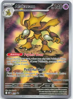 Alakazam - MEP009 Mega Evolution POKEMON CENTER ETB Promo Pokemon - NM/LP - Image 1