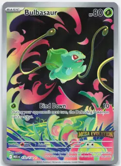 Bulbasaur - 133/132 Mega Evolution BOX TOPPER Promo Pokemon - NM/LP - Image 1