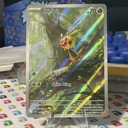 Chespin 087/086 Chaos Rising Illustration Rare Reverse Holo 70HP EN 2023 - Image 4