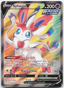 Sylveon V - 183/203 Evolving Skies Full Art Pokemon - NM/MINT - Image 1