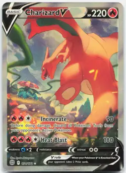 Charizard V - 154/172 Brilliant Stars Alternate Art Pokemon - NM - Image 1
