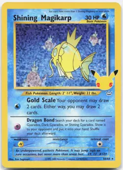Shining Magikarp - 66/64 Celebrations 25th Anniversary Holo Rare Pokemon - NM - Image 1