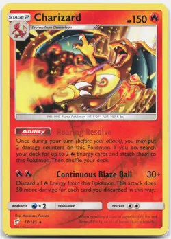Charizard - 14/181 Team Up Reverse Holo Rare Pokemon - NM/LP - Image 1