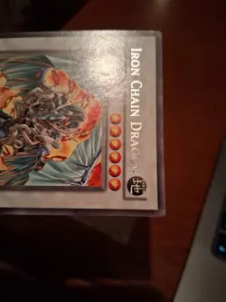 Yugioh Iron Chain Dragon - CSOC-EN040 - Unlimited Ed Rare Played - Image 3