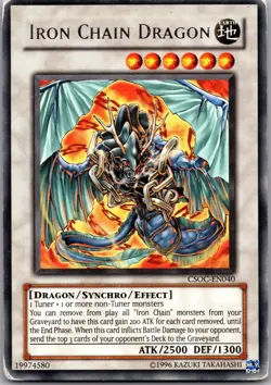 Iron Chain Dragon CSOC-EN040 Rare Crossroads of Chaos Yu-Gi-Oh Moderately Played - Image 1