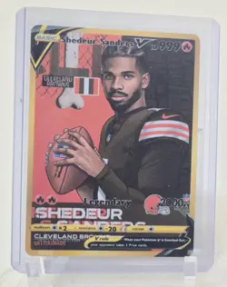 Shedeur Sanders Pokemon Card Full Art Cleveland Browns # 1A7B6 - Image 1