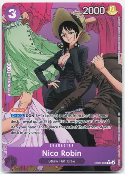 Nico Robin Alt Art - EB02-036 Extra Booster Anime 25th Collection R One Piece NM - Image 1