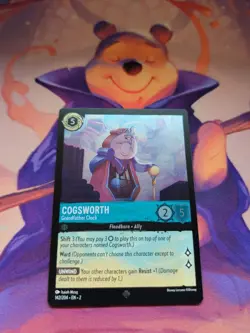 Disney Lorcana TCG Cogsworth Grandfather Clock Cold Foil Super Rare - Image 1