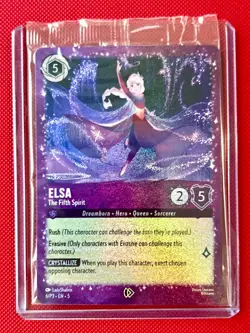 SEALED Elsa The Fifth Spirit 6/P3 Glimmer Foil Promo Frozen Disney Lorcana - Image 1