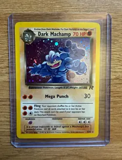 Dark Machamp 10/82 Team Rocket Holo Rare Card English Unlimited - Image 1