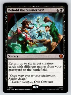 Behold the Sinister Six! M Marvel's Spider-Man 51 NM MTG SPM Magic MYTHIC - Image 1