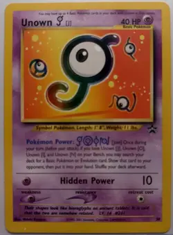 Vintage Pokemon TCG - Black Star Promo - Unown [J] 38/53 Regular: NM- - Image 1