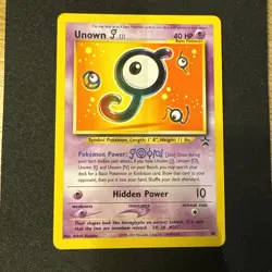 Pokemon TCG- Unown J #38 Black Star Promo WOTC Near Mint - Image 1