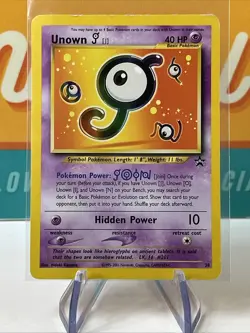 Unown (J) #38 WoTC Black Star Promo Pokemon TCG 2000 DMG - Image 3