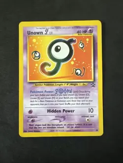 Pokemon TCG Unown J Black Star Promo #38 LP vintage - Image 1