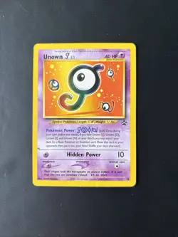 Pokemon TCG English Unown J Black Star Promo 38 Card 2001 - Image 1