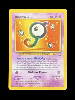 Pokemon TCG Unown J Black Star Promo Card 38 Vintage WOTC 2000 - Image 1